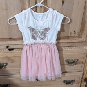 Young Hearts Pink and White Dress